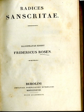 Radices Sanscritae