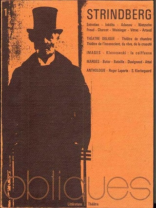 Item #033496 Obliques Litterature - Theatre Strindberg. Roger Borderie