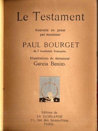 Le Testament Nouvelle en prose