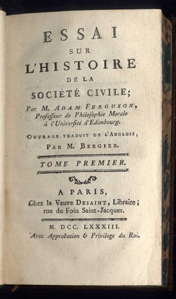 Essai sur L'Histoire de la Société Civile