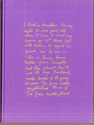 This is Henry Miller from Brooklyn: Conversations with the Author from The Henry Miller Odyssey
