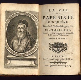 La Vie du Pape Sixte Cinquiéme. Nouvelle Edition