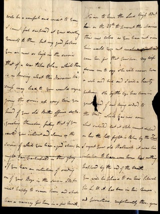 Manuscript Letter from _ Campbell, Devon Port, to Capt. Humphreys, Cheshire Nov. 21, 1827
