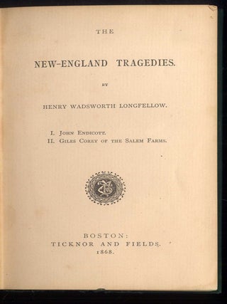 The New-England Tragedies