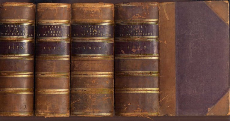 Item #042719 Annales de Chimie et de Physique, Quatrième Série, Tome XIX-XXVIII. 1870-1873. Chrevreul, Dumas, Boussingault, Regnault, Wurtz, Bertin.