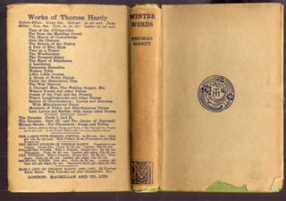 Item #042900 Winter Words in Various Moods and Metres. Hardy Thomas