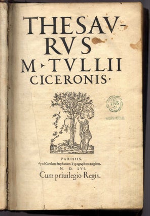 Thesaurus M. Tullii Ciceronis