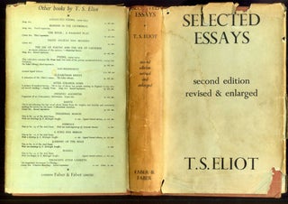 Item #043706 Selected Essays. Eliot T. S