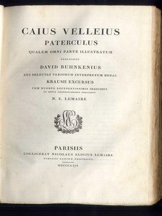 Caius Velleius Paterculus Qualem Omni Parte Illustratum