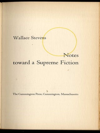 Notes Toward a Supreme Fiction
