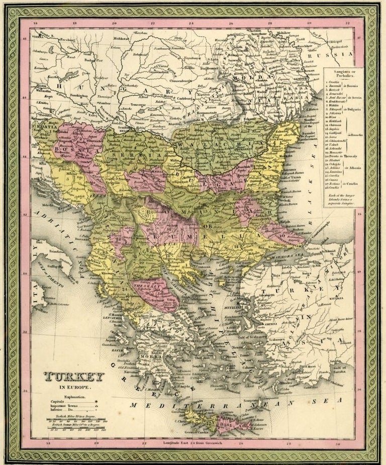 Item #044565 Map of Turkey, Cowperthwait ca. 1850. Mitchell.