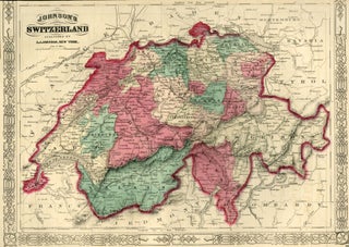 Item #044567 Map of Switzerland [from johnson's new illustrated family atlas]. Johnson