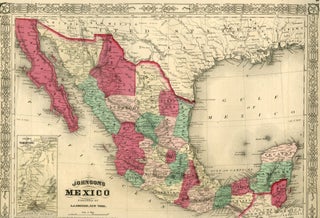Item #044580 Map of Mexico [from johnson's new illustrated family atlas]. Johnson