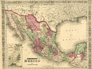 Item #044582 Map of Mexico [from johnson's new illustrated family atlas]. Johnson