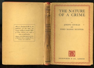 Item #044650 The Nature of a Crime. Joseph Conrad, Ford Madox Hueffer