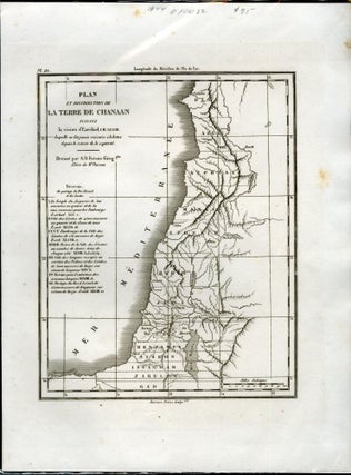Item #044669 Plan et Distribution de la Terre de Chanaan [Map of the Land of Canaan]. Fremin A. R