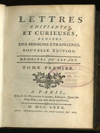 Lettres édifiantes et curieuses, Écrites des Missions Étrangères. Nouvelle Édition.