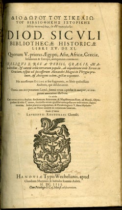 Bibliothecae Historicae Libri XV, de XL