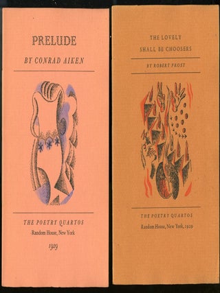 Item #044811 The Poetry Quartos. Genevieve Taggard, H D., Theodore Dreiser, Conrad Aiken, Vachel...