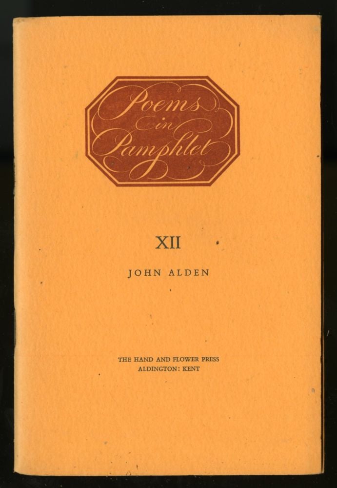 Item #044823 The Crossways. Poems in Pamphlet. XII. Alden John.