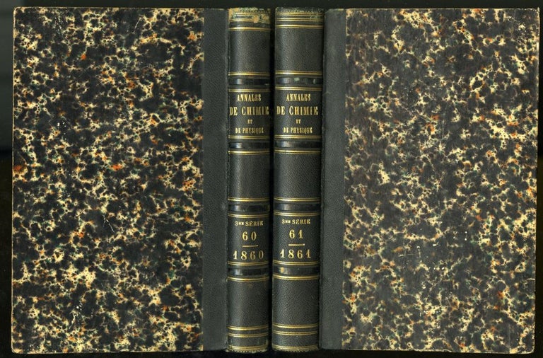Item #044850 Annales de Chimie de de Physique Troisième Série - Tome LX. Chrevreul, Dumas, Pelouze, Boussingault, Regnault, de Senarmont, Louis Pasteur.