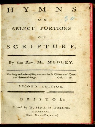 Hymns on Selected Portions of Scripture