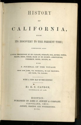 History of California, from its Discovery to the Present Time