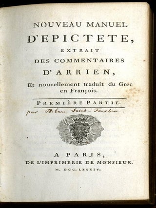 Nouveau Manuel D'Epictete, Extrait Des Commentaires D'Arrien