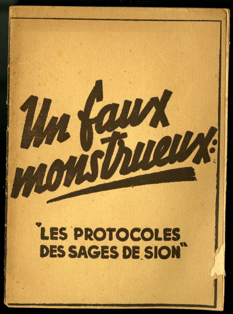 Item #045114 Un Faux Monstrueux: Les Protocoles des Sages de Sion. Albert M.