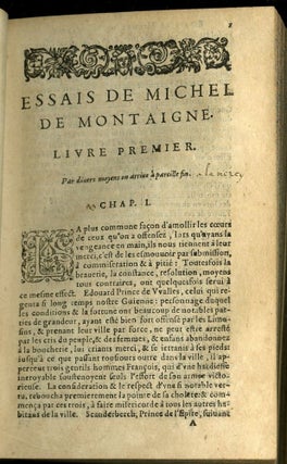 Les Essais de Michel Seigneur de Montaigne. Edition Nouvelle, Prise Sur L'Exemplaire Trouvé Apres le Deces de L'Autheur