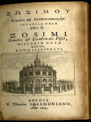 Zosimou kometos kai apophiskosynegorou Historias neas bibloi hex: Zosimi comitis & exadvocati fisci, Historiæ novæ libri sex : notis illustrati.