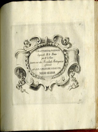 Verdadeiros Principios do Desenho; Conforme o Character das Paixoens por M. Le Clerc para usa da Mocidade Portugueza