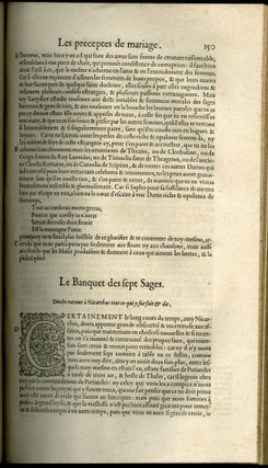 Les Oeuvres Morales et Meslees de Plutarque [with] Les Vies des Hommes Illustres Grecs et Romains
