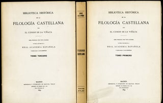 Item #045292 Biblioteca histórica de la filología castellana. Cipriano Muñoz y. Manzano...