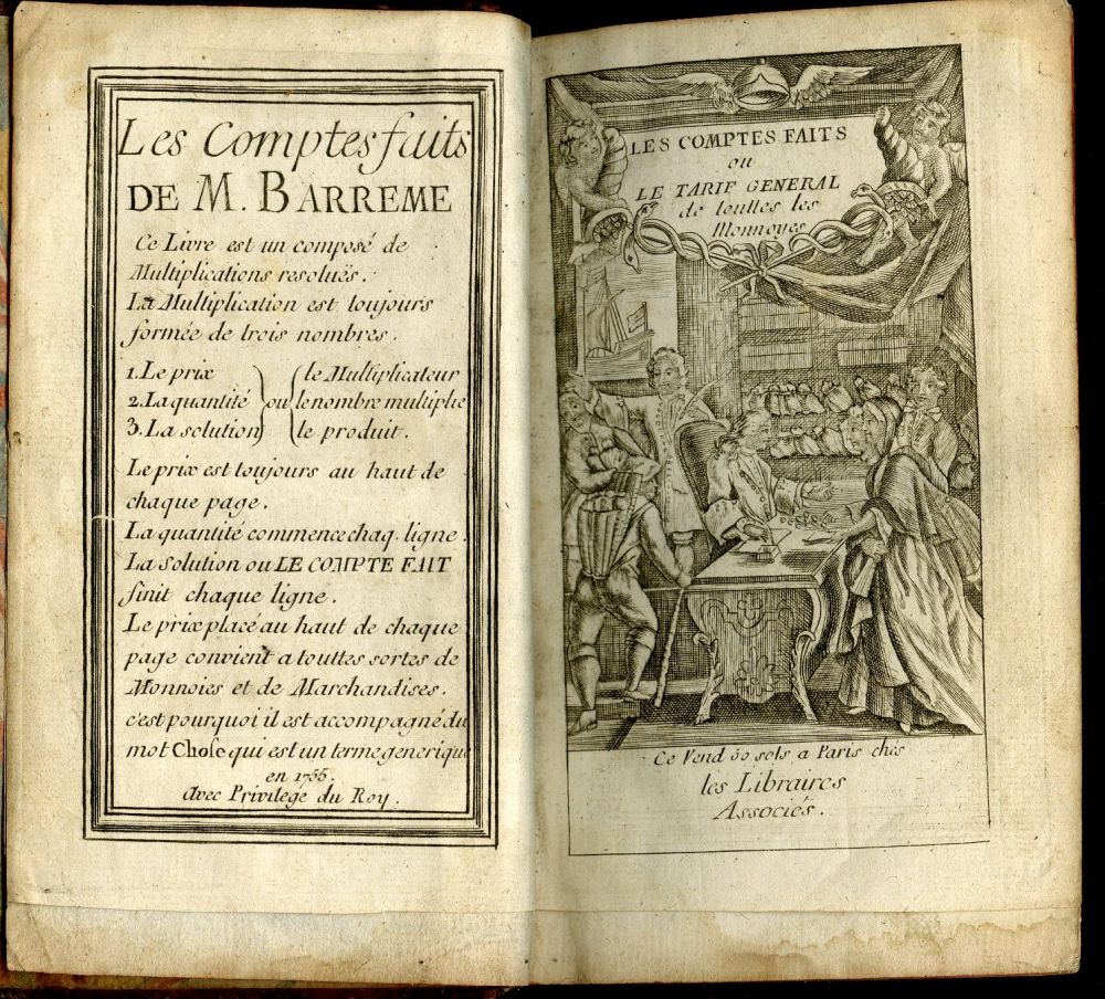 Le Livre des compte-faits, ou tarif general des monnoies by Barreme  Francois Bertrand de on Pazzo Books