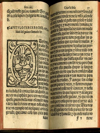 Libro intitulado Arte de Criar la Seda