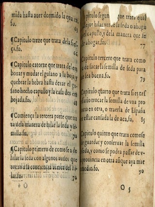 Libro intitulado Arte de Criar la Seda