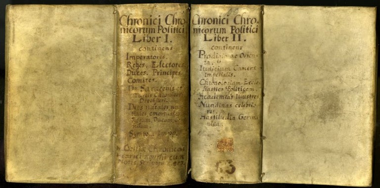 Item #045460 Chronicon chronicorum politicum. Janus Gruterus, Jan Gruter.
