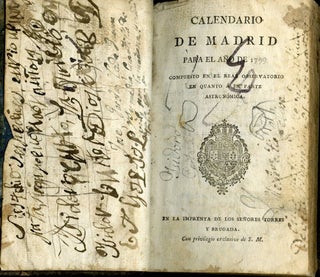 Calendario de Madrid Para el Año de 1799 [with] Almanaque rural o instrucción de Labradores para el año 1800