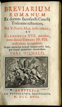 Breviarium Romanum Ex Decreto Sacrosancti Concilii Tridentini Restitutum