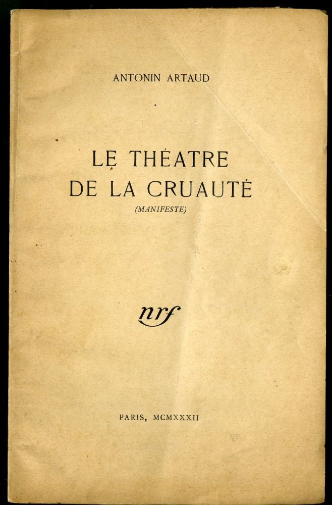 Item #045553 Le Théâtre de la Cruauté (manifeste). Artaud Antonin.