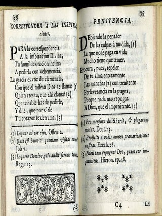 Reflexiones Christianas que para la Festiva Annual Costumbre de Sortear Virtudes y Devociones Ofreció al Convento de Religiosas de Nuesta Señora de la Carbonera del orden de N.P.S. Geronymo de Madrid para las ultimas noches de los años de 1738 y 1740