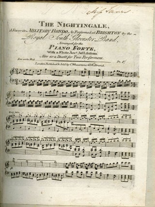 Bound Collection of Late 18th and Early 19th Century Engraved Musical Scores