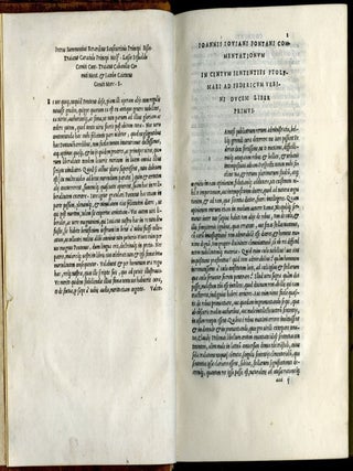Centum Ptolemaei Sententiae Ad Syrum Fratrem A Pontano E Graeco In Latinum Tralatae, Atque Expositae. Eiusdem Pontani Libri XIIII. De Reb. Coeslestibus. Liber Etiam De Luna Imperfectus