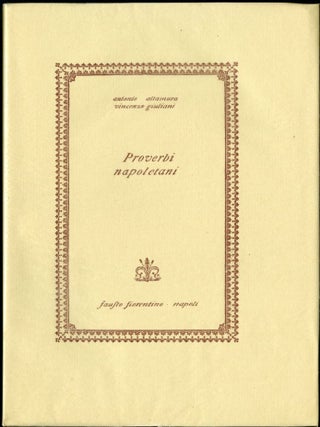Item #045730 Proverbi Napoletani. Antonio Altamura, Vincenzo Giuliani