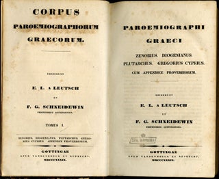 Corpus Paroemiographorum Graecorum: Paroemiographi Graeci