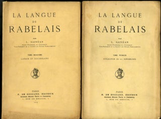 Item #045746 La Langue de Rabelais. Sainéan L
