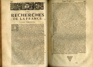 Les Recherches de la France...augmentée en cette derniere Edition de trois Livres entiers, outre plusieurs Chapitres