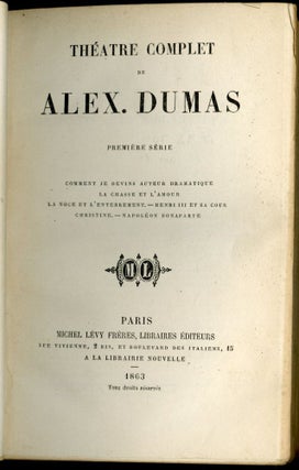 Theatre Complet de Alexandre Dumas