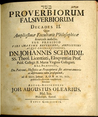 Proverbiorum Falsiverbiorum Decades II